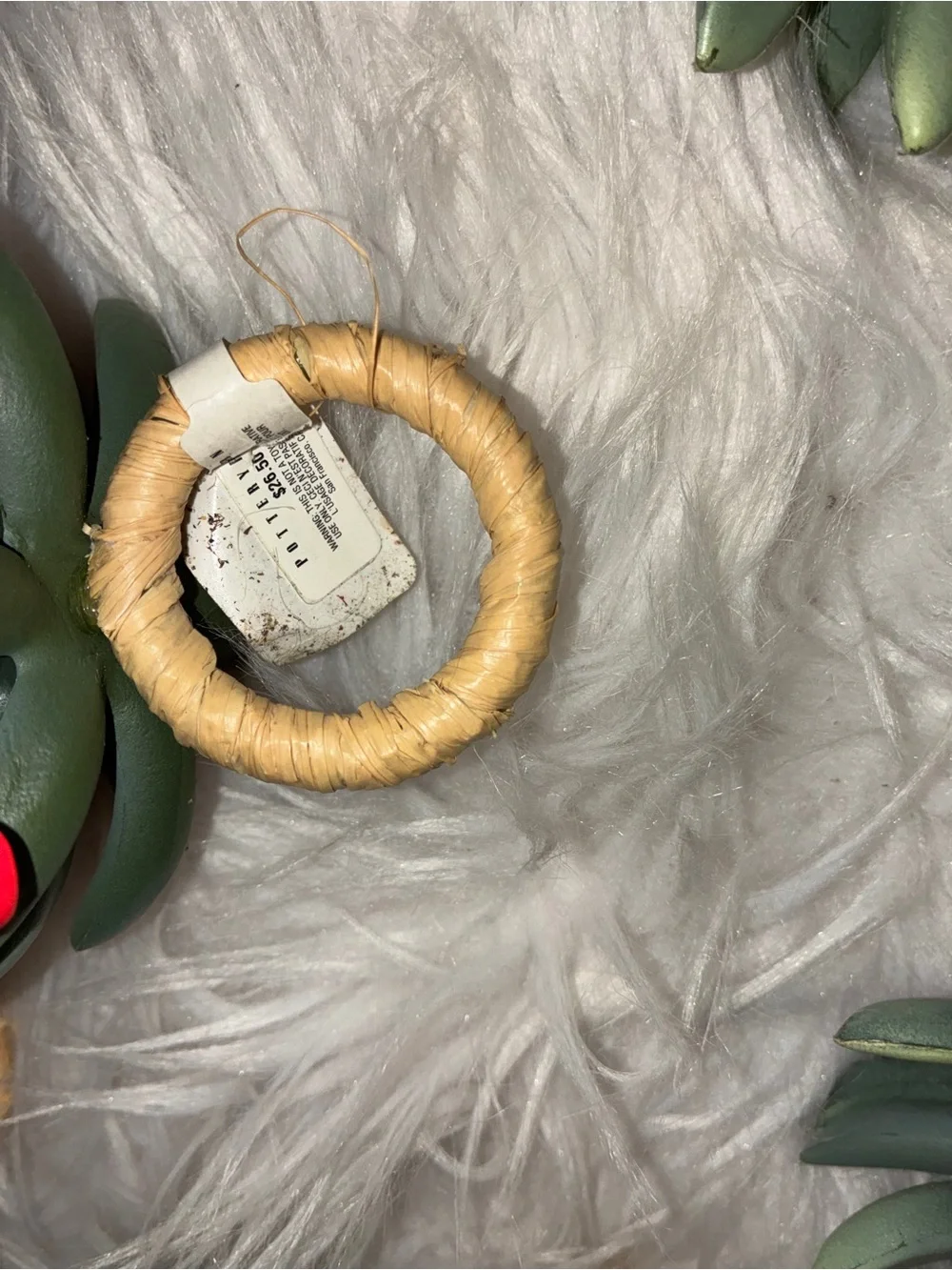 Pottery Barn Succulent green napkin rings set 8